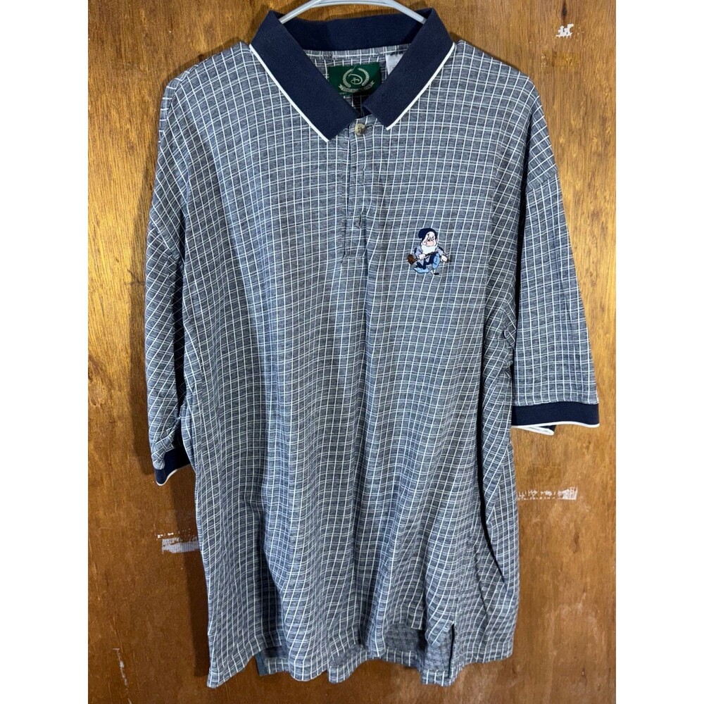 Vintage Disney‎ Golf Collection Polo Shirt XL Grumpy Snow White Seven Dwarfs